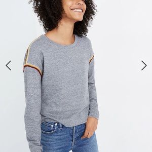 Madewell embroidered-trim crop sweatshirt